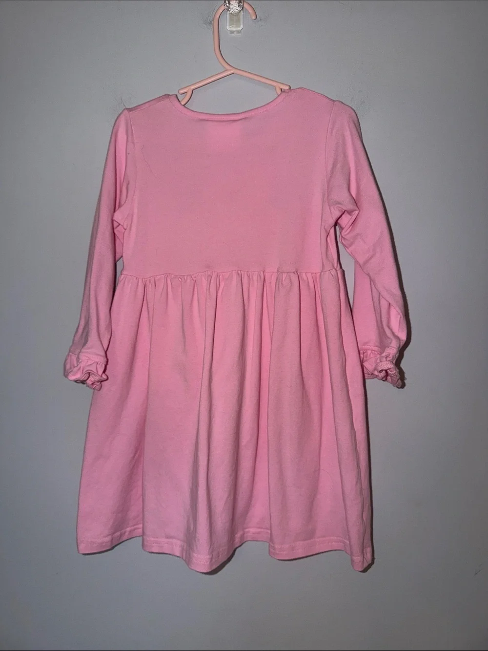 Stitchy Fish Girls Snowman Dress Size 3T Pink Long Sleeve Winter Preppy Cotton